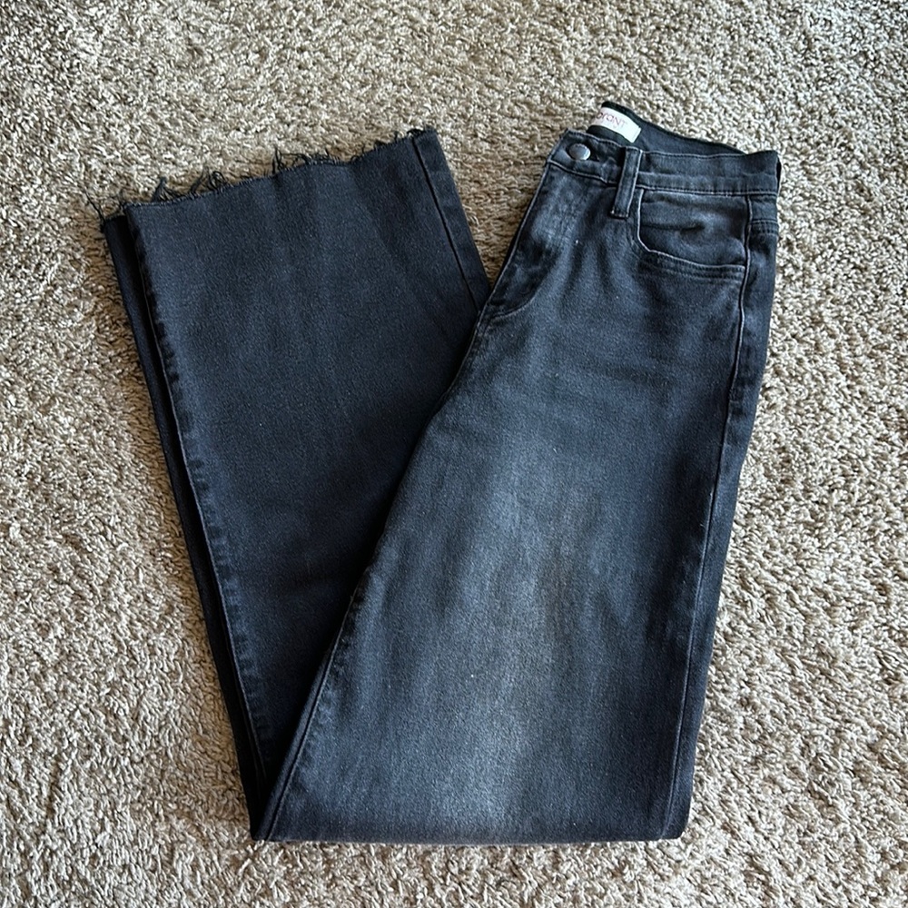 Vibrant black flare jeans size 3